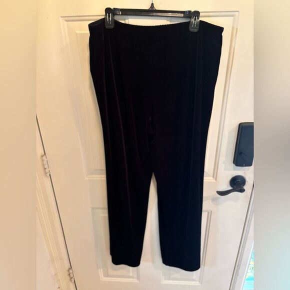 J. Jill Black Wide Leg Pants in Black Velvet - Picture 4 of 4